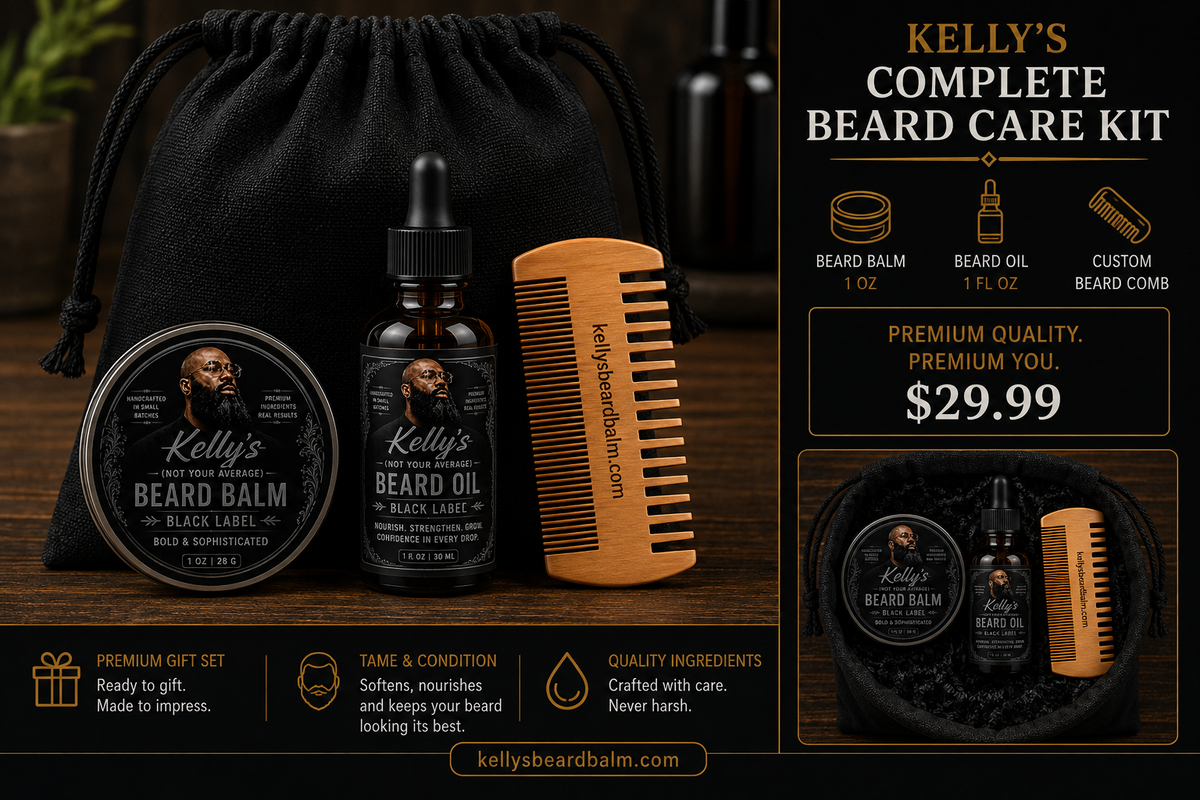 Kelly's Beard Care Kit- Black Label